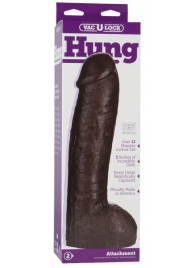 Большая насадка для трусиков Vac-U-Lock Realistic Hung - 31,7 см. - Doc Johnson - купить с доставкой в Шахтах