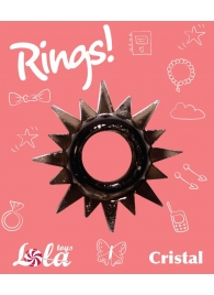 Чёрное эрекционное кольцо Rings Cristal - Lola Games - в Шахтах купить с доставкой