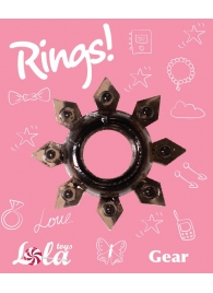 Чёрное эрекционное кольцо Rings Gear - Lola Games - в Шахтах купить с доставкой