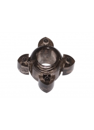 Чёрное эрекционное кольцо Rings Screw - Lola Games - в Шахтах купить с доставкой