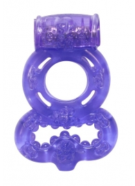 Фиолетовое эрекционное кольцо Rings Treadle с подхватом - Lola Games - в Шахтах купить с доставкой