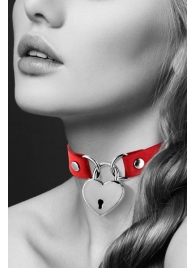 Красный чокер с замком в форме сердца - Bijoux Pour Toi - купить с доставкой в Шахтах