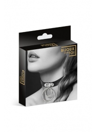 Черный чокер с двумя кольцами - Bijoux Pour Toi - купить с доставкой в Шахтах