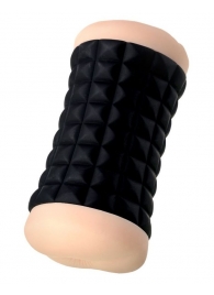 Двухсторонний мастурбатор JOS JANICE в черном цилиндре - JOS - в Шахтах купить с доставкой