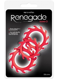 Набор из 3 красных эрекционных колец Renegade Gears - NS Novelties - в Шахтах купить с доставкой