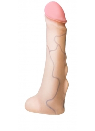 Реалистичная насадка с мошонкой REAL Standard - 18 см. - LOVETOY (А-Полимер) - купить с доставкой в Шахтах