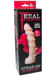 Насадка REAL Standard со спиралевидным узором - 19 см. - LOVETOY (А-Полимер) - купить с доставкой в Шахтах