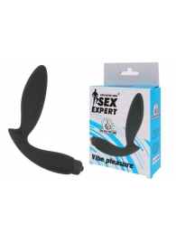 Чёрный вибростимулятор простаты Sex Expert Vibe Pleasure - Sex Expert - в Шахтах купить с доставкой