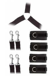 Комплект наручников и поножей LUXURIOUS BED RESTRAINT CUFF SET - Blush Novelties - купить с доставкой в Шахтах