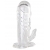 Прозрачная гелевая насадка с клиторальным отростком - 13 см. - Toyfa Basic - в Шахтах купить с доставкой
