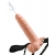 Телесный полый страпон с имитацией эякуляции 7.5  Hollow Squirting Strap-On with Balls Flesh - 21,6 см. - Pipedream - купить с доставкой в Шахтах