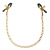 Чёрные с золотом зажимы на соски Gold Chain Nipple Clamps - Pipedream - купить с доставкой в Шахтах