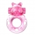 Розовое эрекционное виброкольцо на пенис Pink Bear - Baile - в Шахтах купить с доставкой