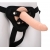 Телесный страпон на черных трусиках STRAP ON REAL DILDO - 20 см. - Dream Toys - купить с доставкой в Шахтах