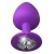 Фиолетовая анальная пробка со стразом Her Little Gem Large Plug - 9,5 см. - Pipedream - купить с доставкой в Шахтах