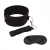 Черный ошейник с длинным поводком Collar and Leash Set - Lux Fetish - купить с доставкой в Шахтах