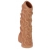 Телесная насадка с венками и открытой головкой Nude Sleeve L - 14 см. - KOKOS - в Шахтах купить с доставкой