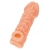 Телесная закрытая насадка с венками Cock Sleeve Size M - 15,6 см. - KOKOS - в Шахтах купить с доставкой