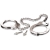 Металлические наручники Metal Leg Cuffs - Pipedream - купить с доставкой в Шахтах