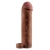 Коричневая насадка с кольцом Perfect 2 Extension with Ball Strap - 19 см. - Pipedream - в Шахтах купить с доставкой