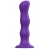 Фиолетовая насадка Strap-On-Me Dildo Geisha Balls size M - Strap-on-me - купить с доставкой в Шахтах