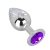 Большой плаг из стали с фиолетовым кристаллом Violet Dream - 9,5 см. - Erotic Fantasy - купить с доставкой в Шахтах