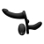 Черный вибрострапон Double Take 10X Double Penetration Vibrating Strap-on Harness - XR Brands - купить с доставкой в Шахтах