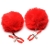 Красные зажимы на соски с помпонами Pom Pom - XR Brands - купить с доставкой в Шахтах