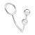Кольцо на пенис с анальным стимулятором Two Bead Stainless Steel Anal Hook   Cock Ring - BlueLine - в Шахтах купить с доставкой