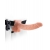 Телесный полый страпон с вибрацией Vibrating Hollow Strap-On with Balls - 24 см. - Pipedream - купить с доставкой в Шахтах