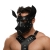 Черная кожаная маска «Собака» - Crazy Handmade - купить с доставкой в Шахтах