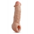 Телесная насадка-удлинитель Intrepid 9.25 Inch Realistic Penis Extender Sleeve - 23,5 см. - Blush Novelties - в Шахтах купить с доставкой