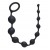 Чёрная анальная цепочка Long Pleasure Chain - 35 см. - Lola Games