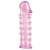 Гелевая розовая насадка на фаллос с шипами - 12 см. - Toyfa Basic - в Шахтах купить с доставкой