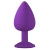 Большая фиолетовая анальная пробка Emotions Cutie Large с голубым кристаллом - 10 см. - Lola Games - купить с доставкой в Шахтах
