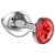 Большая серебристая анальная пробка Diamond Red Sparkle Large с красным кристаллом - 8 см. - Lola Games - купить с доставкой в Шахтах
