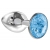 Малая серебристая анальная пробка Diamond Light blue Sparkle Small с голубым кристаллом - 7 см. - Lola Games - купить с доставкой в Шахтах