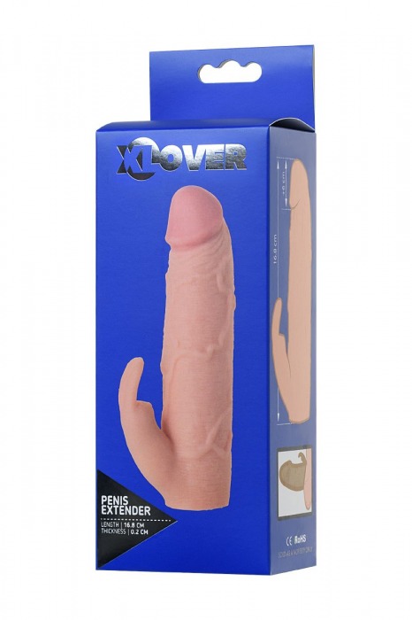 Телесная насадка Toyfa XLover для увеличения размера - 16,8 см. - ToyFa - в Шахтах купить с доставкой