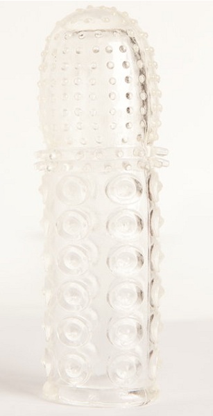 Прозрачная закрытая гелевая насадка - 13,5 см. - Toyfa Basic - в Шахтах купить с доставкой