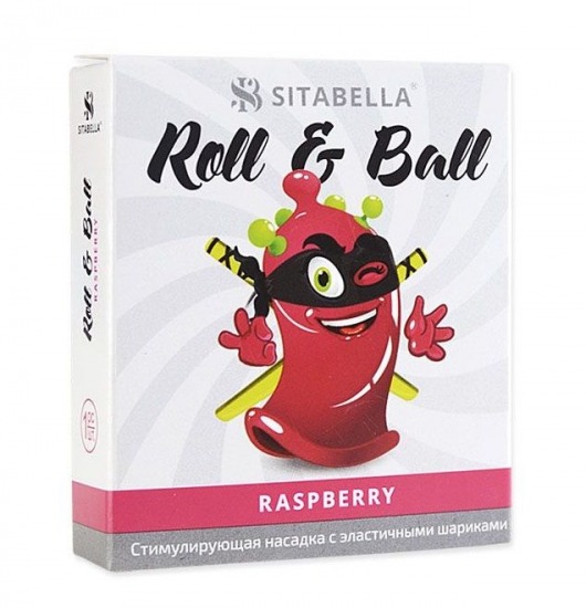 Стимулирующий презерватив-насадка Roll   Ball Raspberry - Sitabella - купить с доставкой в Шахтах
