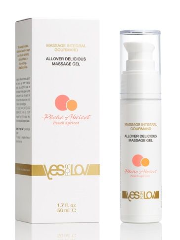Универсальный массажный гель-смазка Allover Delicious Massage Gel с ароматом персика и аброкоса - 50 мл. - YESforLOV - купить с доставкой в Шахтах