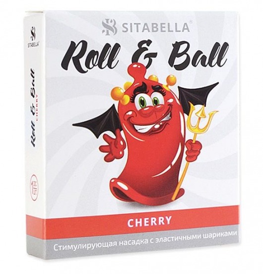 Стимулирующий презерватив-насадка Roll   Ball Cherry - Sitabella - купить с доставкой в Шахтах