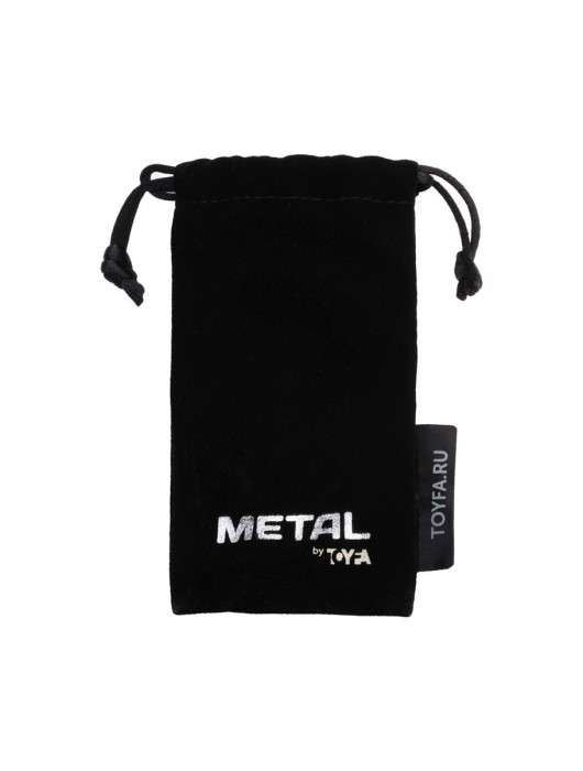 Серебристая коническая анальная пробка с красным кристаллом - 8 см. - ToyFa - купить с доставкой в Шахтах