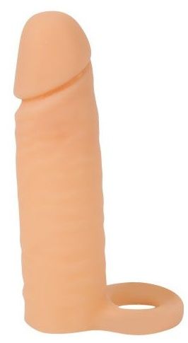 Насадка на фаллос с кольцом для мошонки - 16 см. - Sex Expert - в Шахтах купить с доставкой