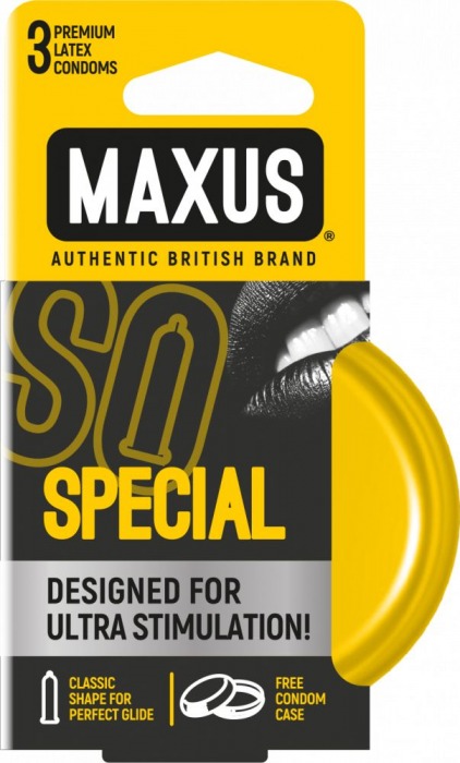 Презервативы с точками и рёбрами в железном кейсе MAXUS Special - 3 шт. - Maxus - купить с доставкой в Шахтах