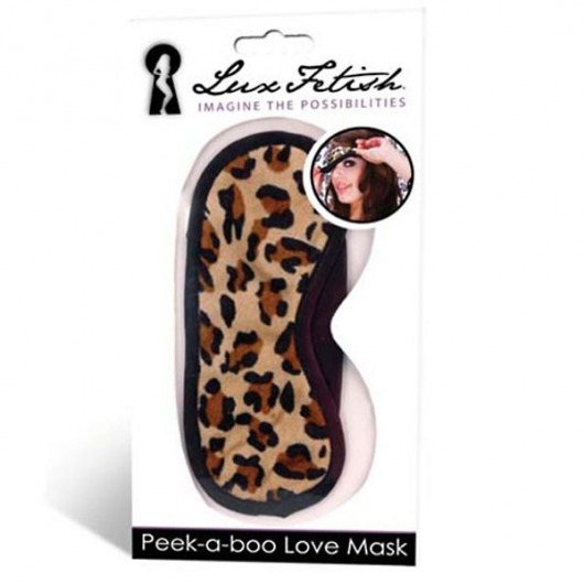 Леопардовая маска на глаза Peek-a-Boo - Lux Fetish - купить с доставкой в Шахтах