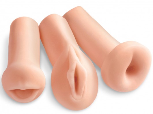 Комплект из 3 мастурбаторов All 3 Holes: вагина, анус, ротик - Pipedream - в Шахтах купить с доставкой