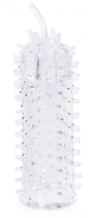Закрытая рельефная насадка Crystal sleeve с усиками - 12 см. - Erowoman-Eroman - в Шахтах купить с доставкой