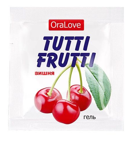 Пробник гель-смазки Tutti-frutti с вишнёвым вкусом - 4 гр. - Биоритм - купить с доставкой в Шахтах