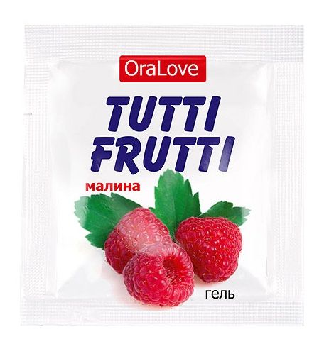 Пробник гель-смазки Tutti-frutti с малиновым вкусом - 4 гр. - Биоритм - купить с доставкой в Шахтах